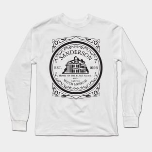 Sanderson Witch Museum. Black Flame Candle. Halloween. Long Sleeve T-Shirt